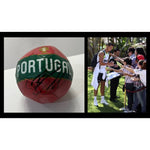 Load image into Gallery viewer, Portugual Cristiano Ronaldo mini soccer ball signed with proof
