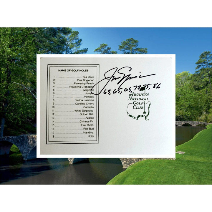 Jack Nicklaus Masters Golf scorecard signed with proof