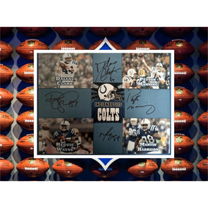 Indianapolis Colts Peyton Manning Marvin Harrison Reggie Wayne Dallas Clark 11 by 14 photo sign
