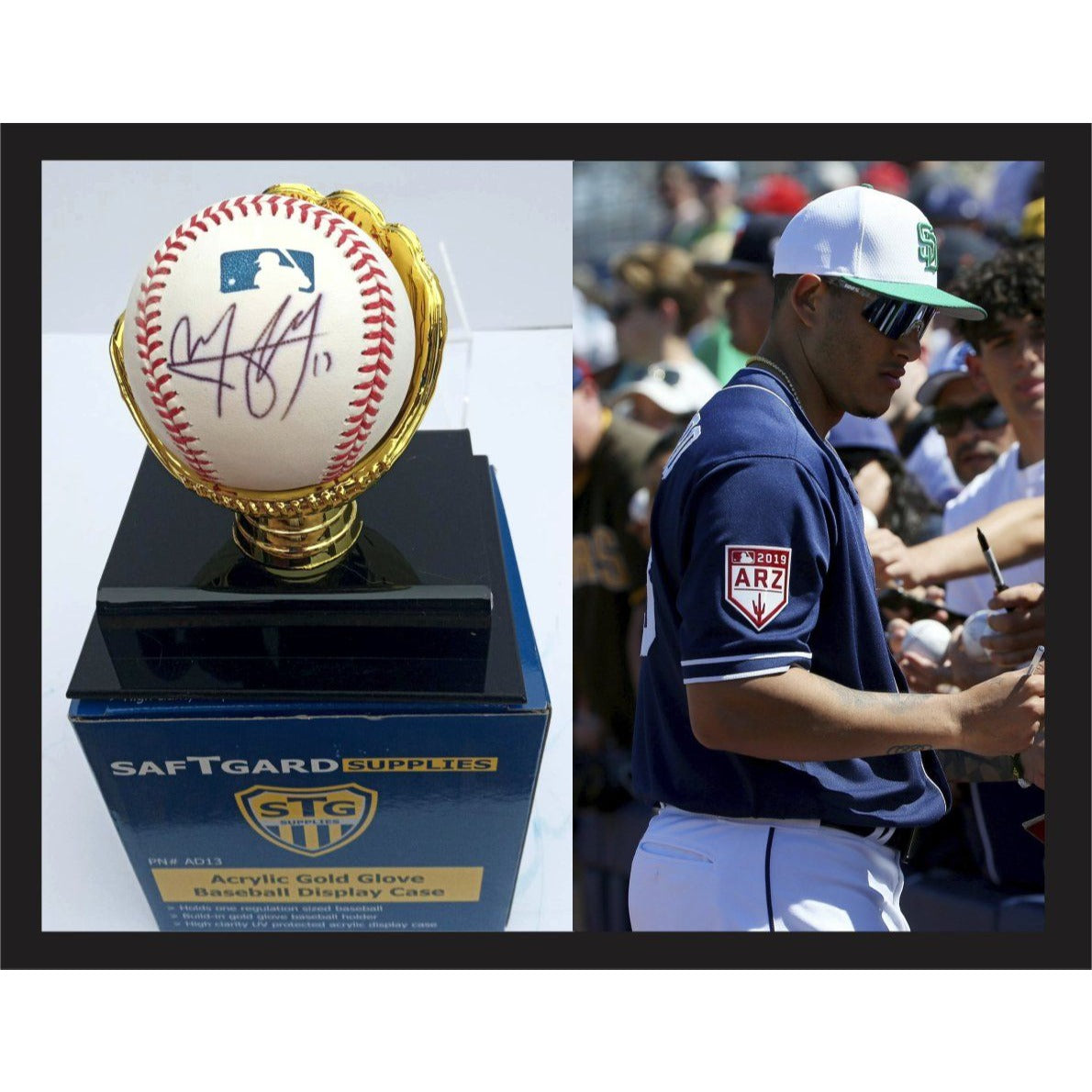 Manny Machado San Diego Padres official MLB Rawlings Baseball signed with proof with free case