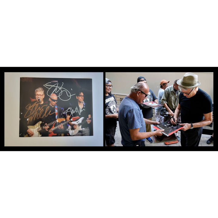 Steve Miller Steve Vai Joe Satriani 8x10 photo signed with proof