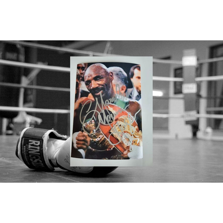 Marvin "Marvelous" Hagler 5 x 7 photograph signed