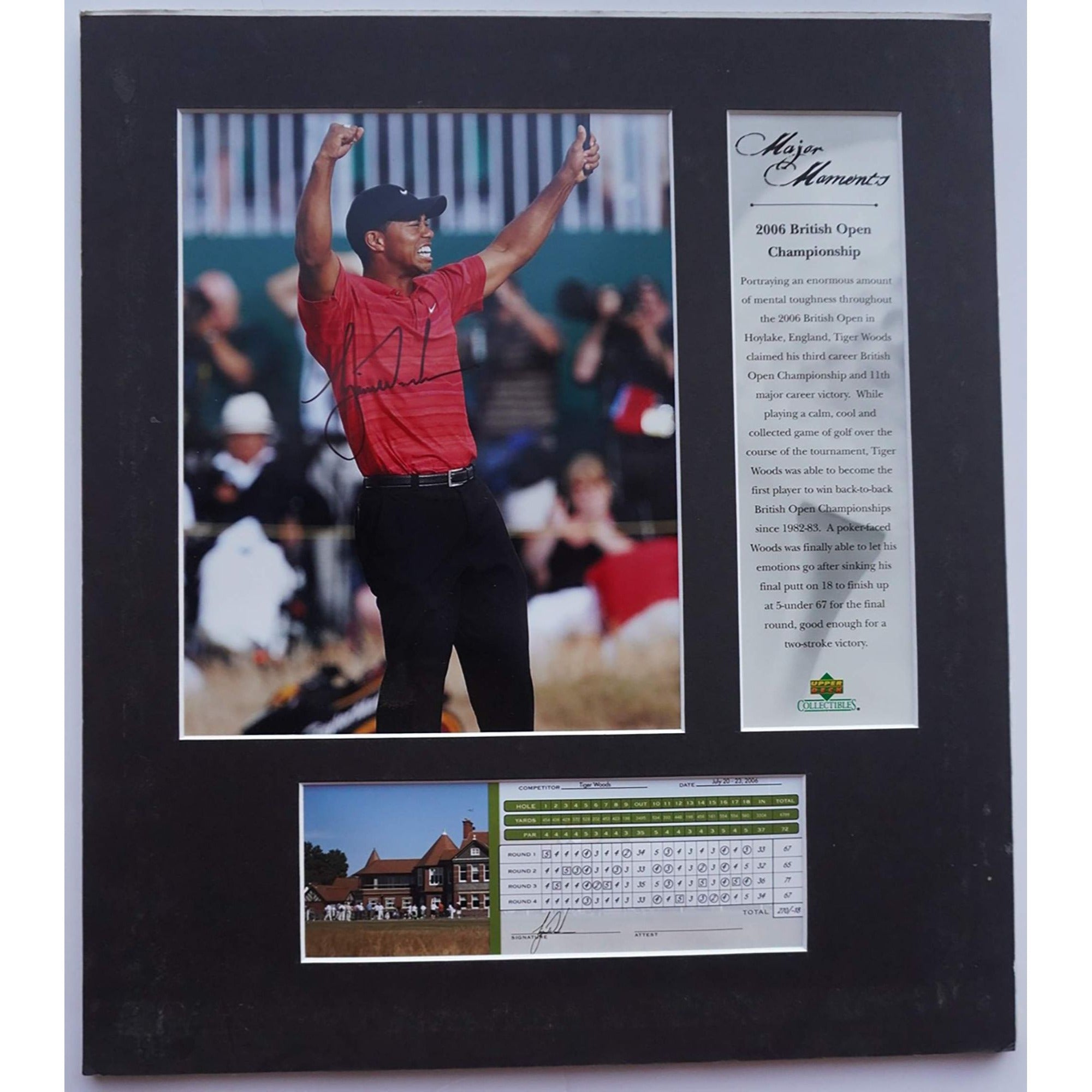Tiger Woods 2006 British Open 8 x 10 signed photo with proof