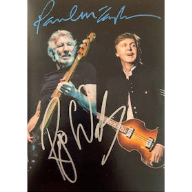 Roger Waters and Paul McCartney 5 x 7 photo signed with proof