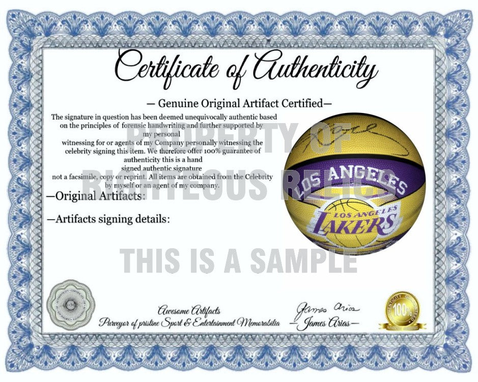 Kobe Bryan Los Angeles Lakers full size basketball signed with proof - Awesome Artifacts 