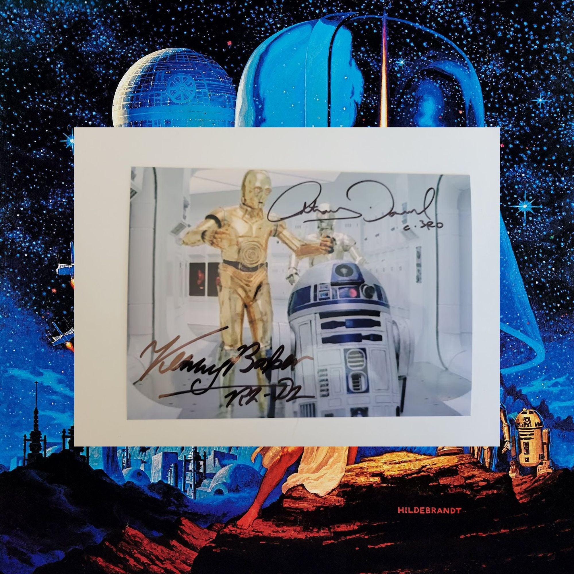 HWC Trading Anthony Daniels & Kenny Baker USL Signed Printed Autograph Star  Wars C-3PO R2-D2 Print Photo Picture Display - US Letter Size