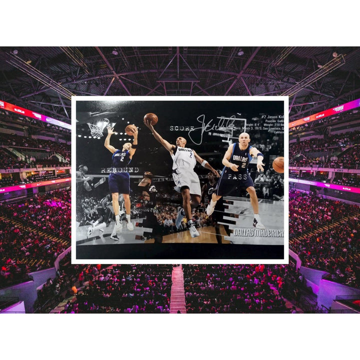 Jason Kidd Dallas Mavericks 11 by 14 photo signed