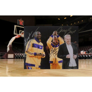 Kobe Bryant Jerry Buss and Derek Fisher 8 x 10 signed photo