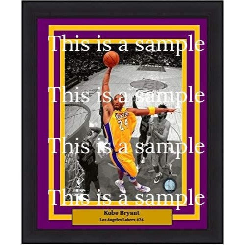 Jerry West and Elgin Baylor Los Angeles Lakers 8 by 10 signed photo