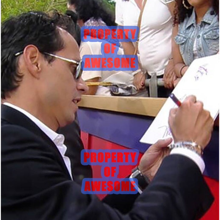 Marco Antonio Solis, Marc Anthony and Cheyenne 8 x 10 signed photo - Awesome Artifacts 