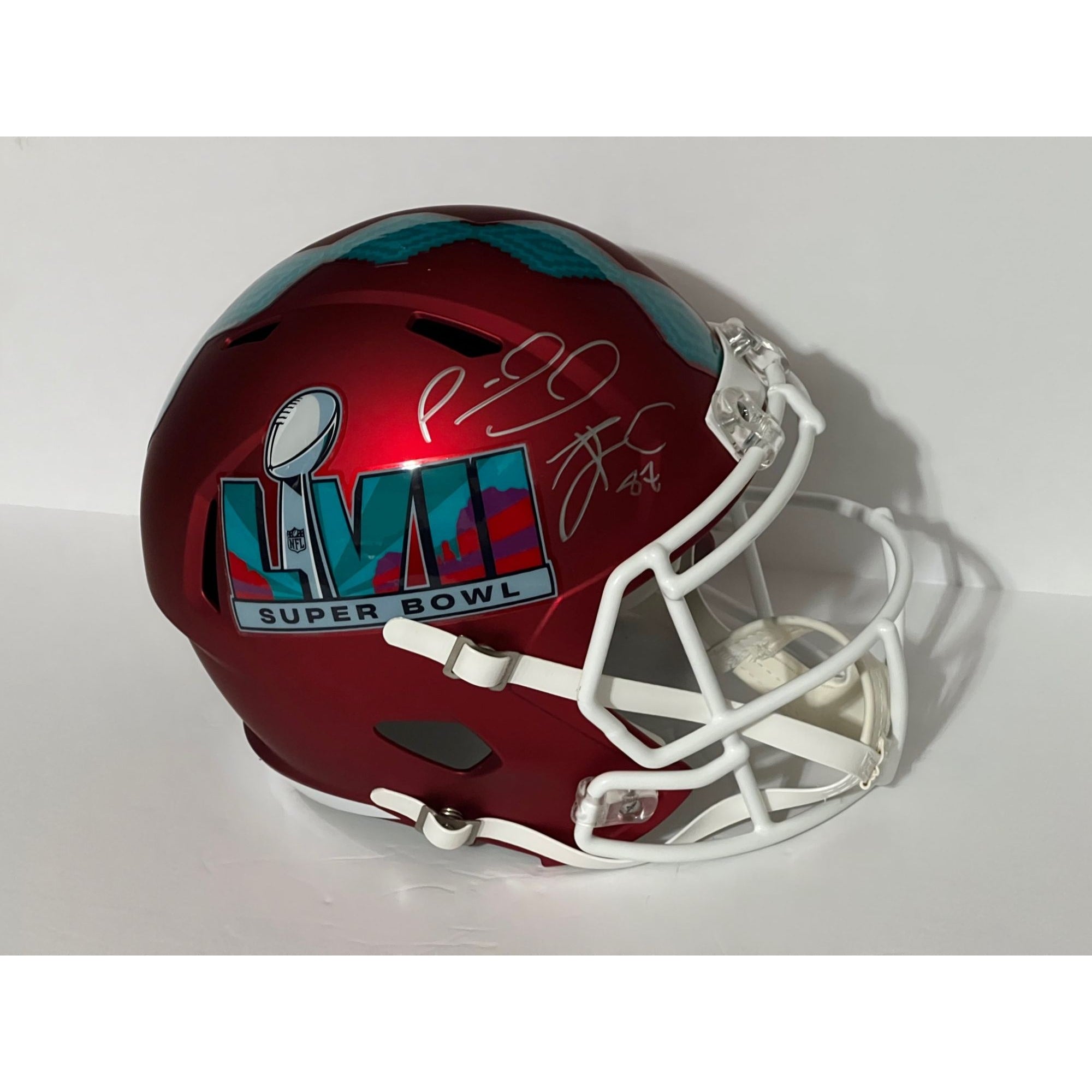 Travis Kelce Kansas City Chiefs Autographed Riddell Speed Replica Helmet