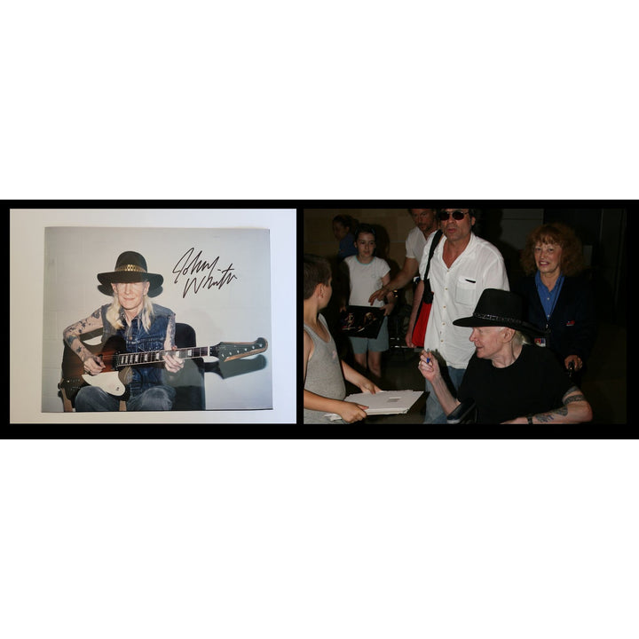 Johnny Winter 8x10 photo signed