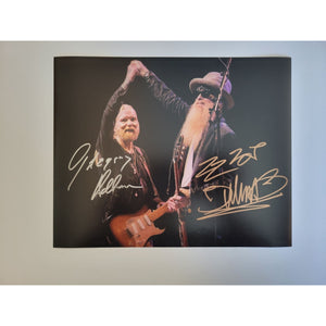 Gregg Allman and Billy Gibbons 8x10 photo signed