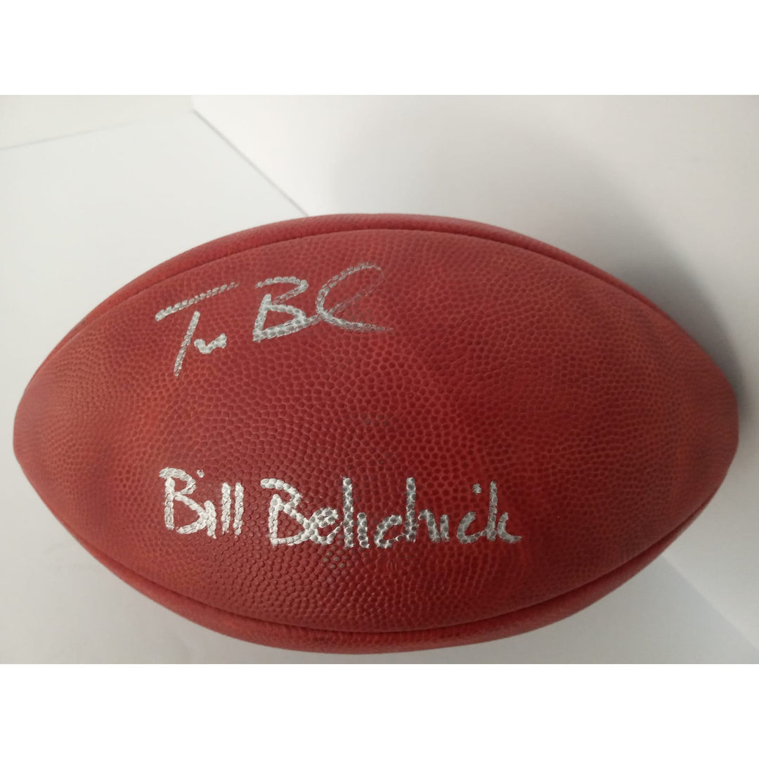 New England Patriots Tom Brady Bill Belichick NFL game football - Awesome Artifacts 