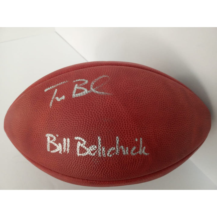 New England Patriots Tom Brady Bill Belichick NFL game football - Awesome Artifacts 