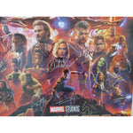 Load image into Gallery viewer, Avengers Infinity War poster 24x36 Scarlett Johansson, Chris Evans, Robert Downey Jr., Chadwick Boseman signed with proof
