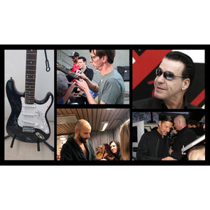 Rammstein Till Lindemann Richard Kruspe "Flake" Lorenz Electric guitar signed with proof