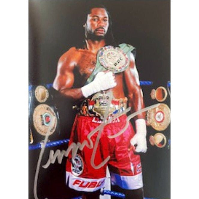 Lennox Lewis boxing Legend 5 x 7 photo signed with proof