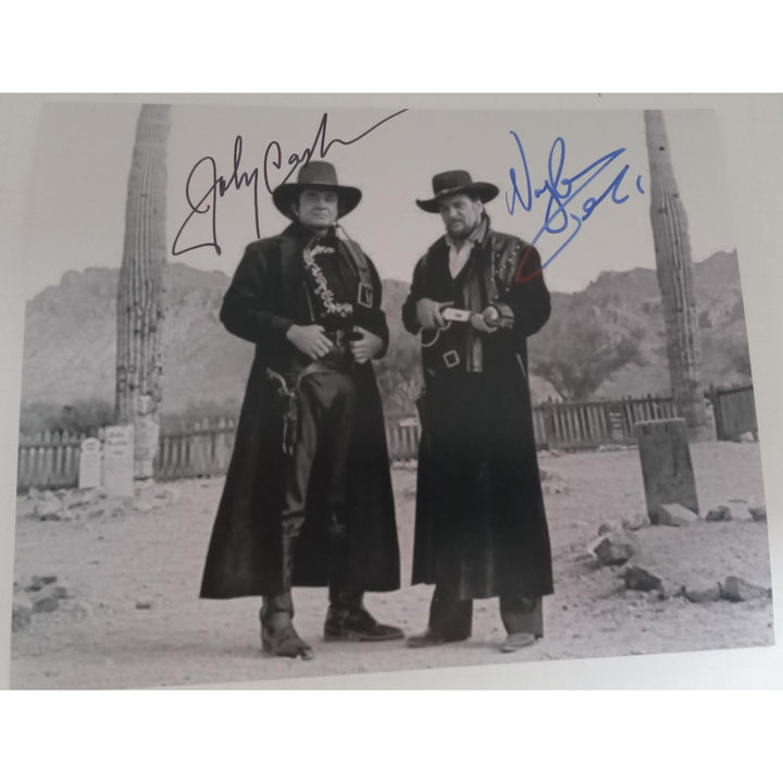 Waylon Jennings Johnny Cash 8x10 signed with proof