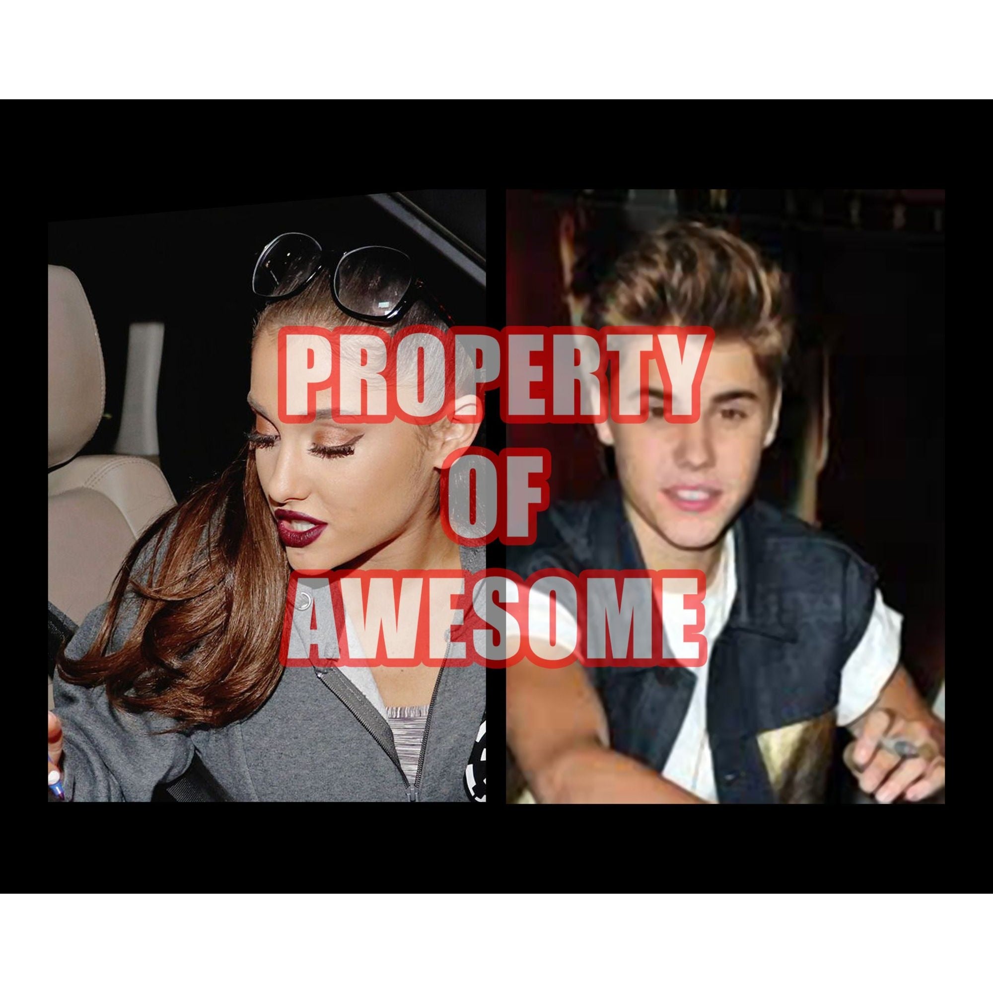 Ariana Grande and Justin Bieber 8 by 10 signed photo with proof