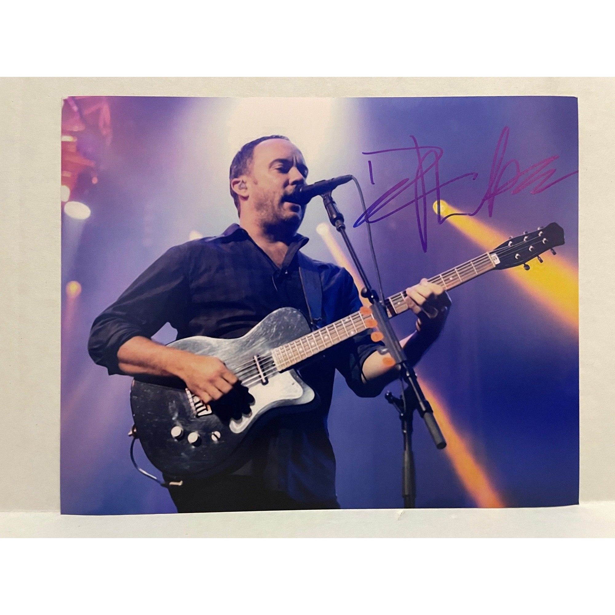 Dave Matthews 8 by 10 signed photo with proof