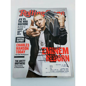 Marshall Bruce Mathers III, Slim Shady, Eminem, Rolling Stone Magazine December 2003 signed with proof