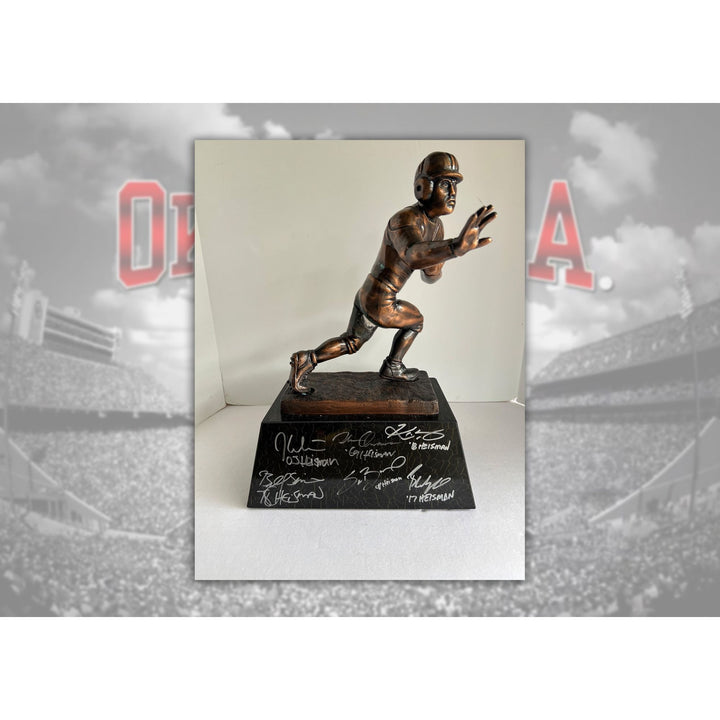 Oklahoma Sooners Heisman Trophy Billy Sims, Sam Bradford, Jason White, Tyler Murray, Steve Owens, Baker Mayfield signed with proof