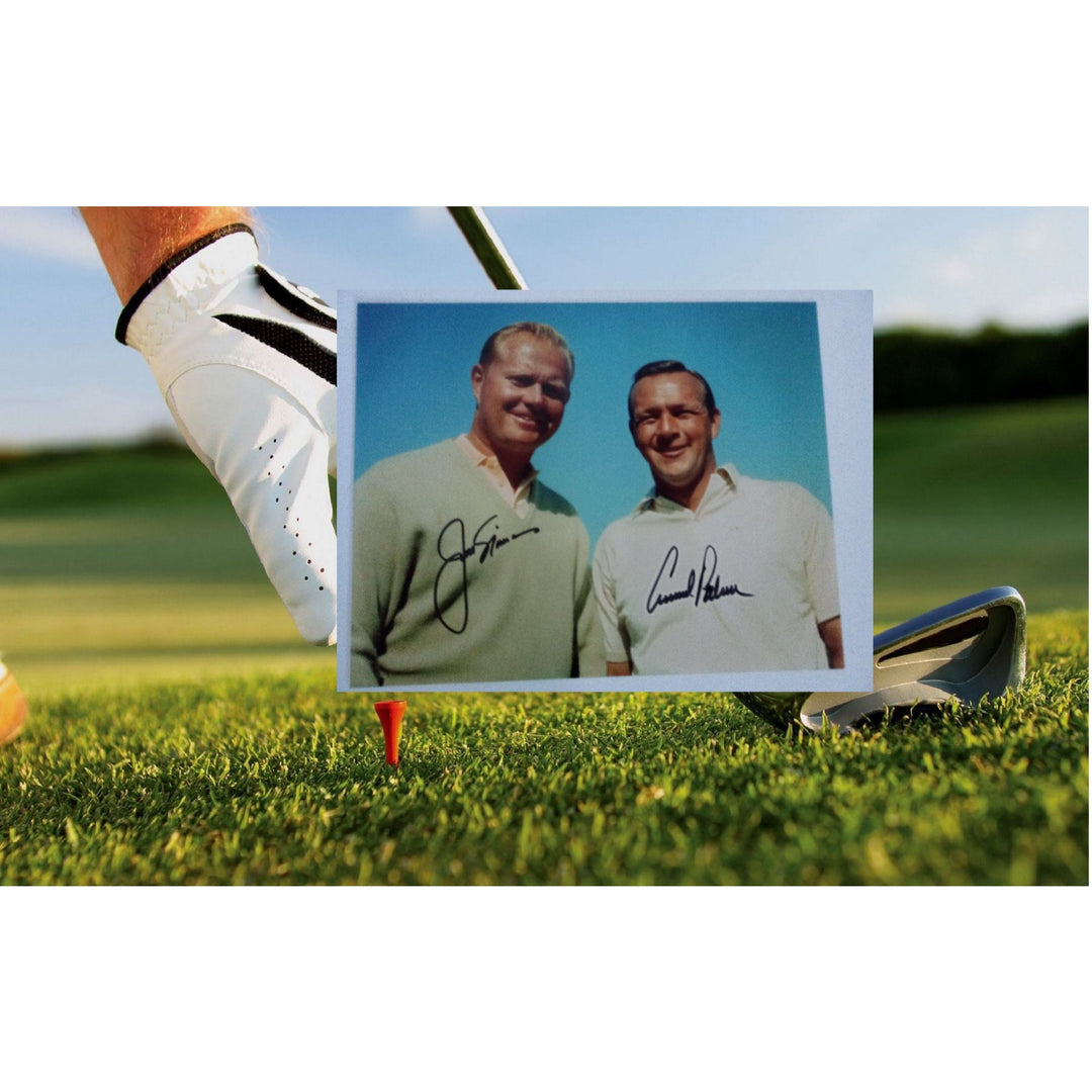 Jack Nicklaus and Arnold Palmer 8 by 10 signed with proof