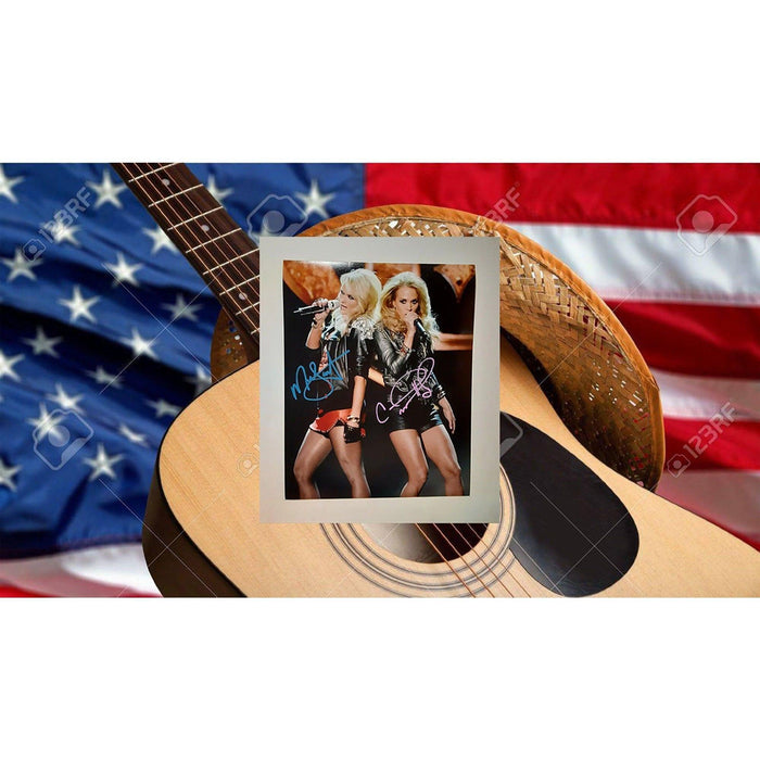 Miranda Lambert and Carrie Underwood 8 x 10 signed photo with proof