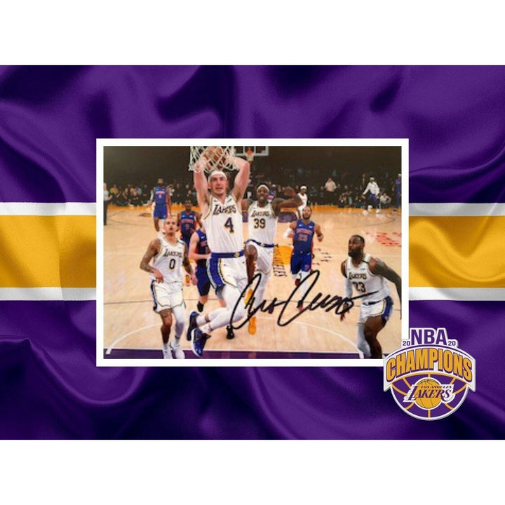 Alex Caruso Los Angeles Lakers 5 x 7 photo signed with proof