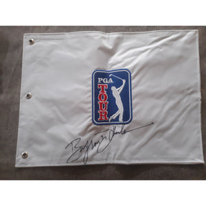 Byron Chamberlain signed golf PGA pin flag with proof