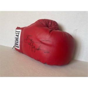 Bernard Hopkins leather boxing glove signed with proof