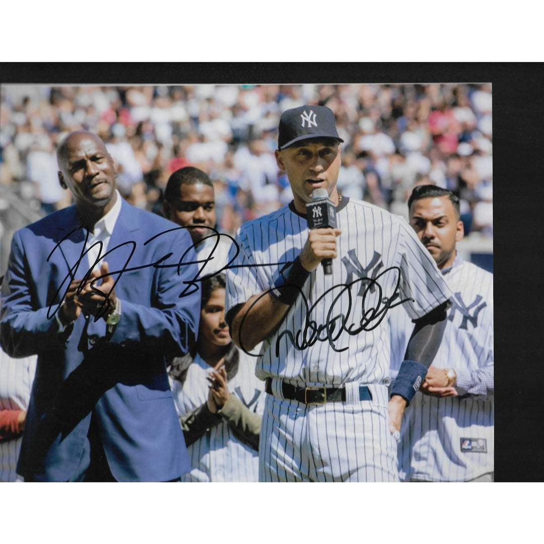 Michael Jordan and Derek Jeter 8 x 10 signed photo with proof - Awesome Artifacts 