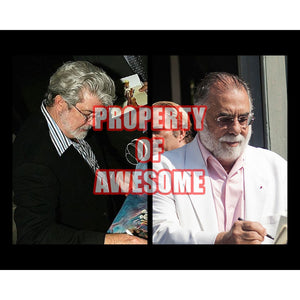 Francis Ford Coppola and George Lucas 8 by 10 signed photo with proof