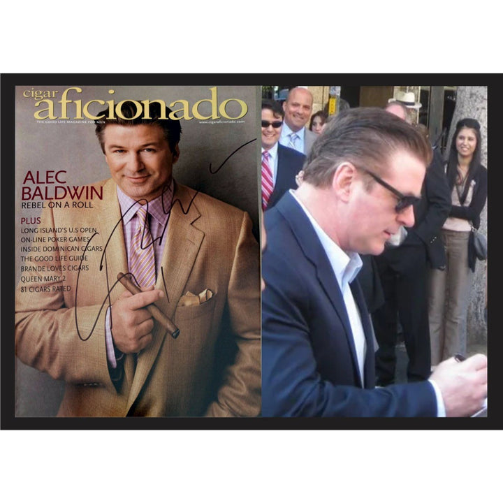 Alec Baldwin Cigar Aficionado magazine cover signed