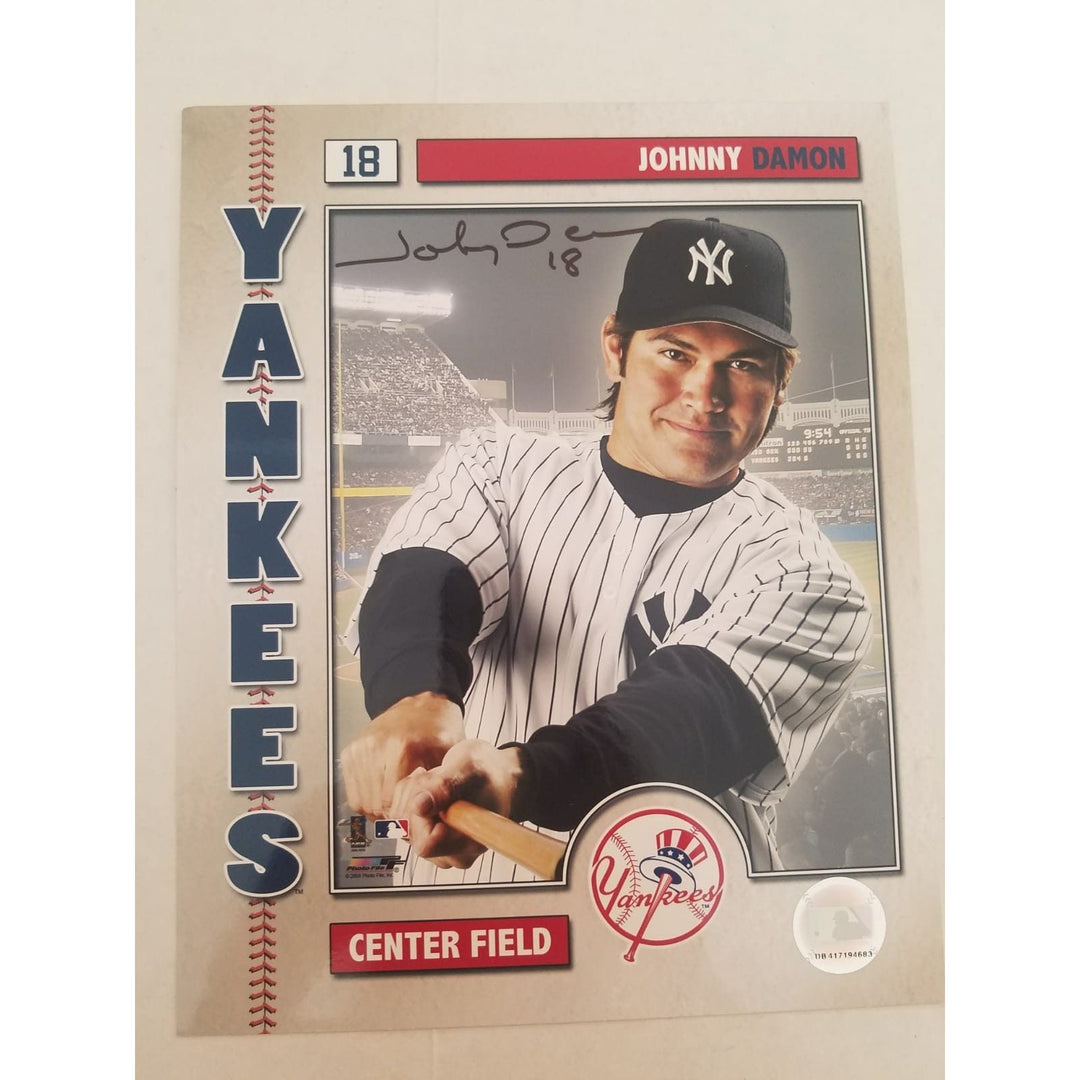 Johnny Damon New York Yankees 8 x 10 signed photo