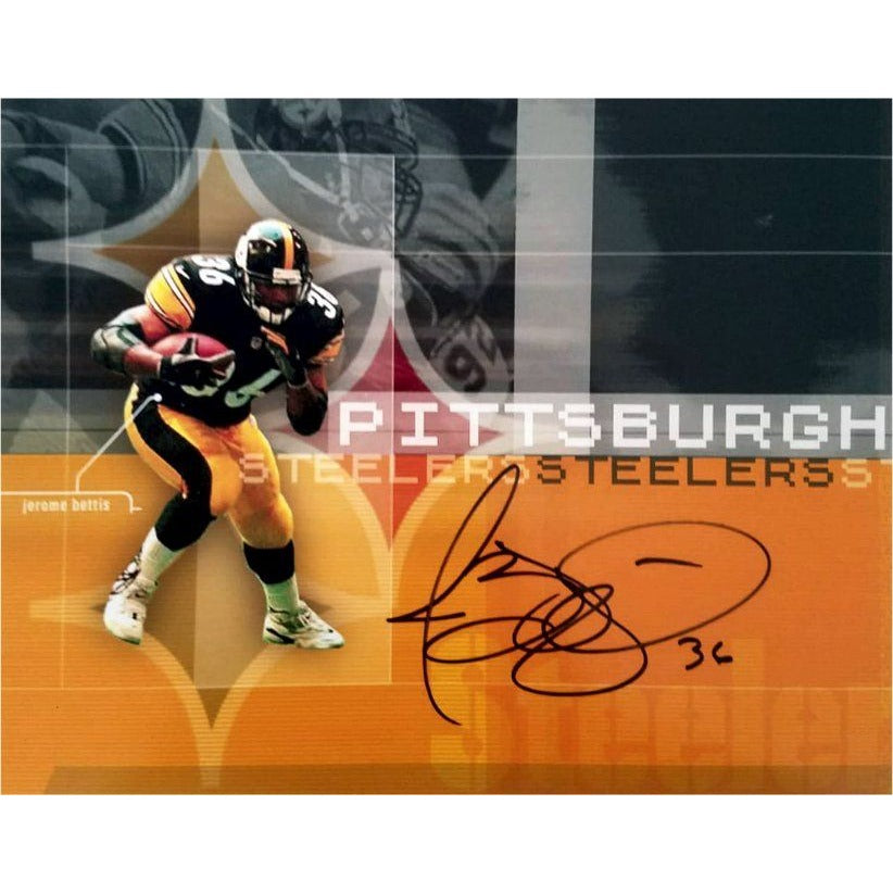 Jerome Bettis Pittsburgh Steelers Hall of Famer 8x10 photo signed with proof