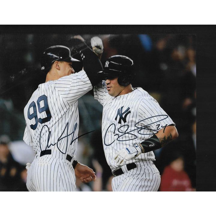 Gary Sanchez and Aaron judge 8 by 10 signed photo with proof