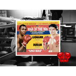 Load image into Gallery viewer, Sugar Ray Leonard and Roberto Duran 16 x 20 photo signed with proof - Awesome Artifacts 
