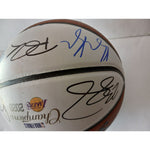Load image into Gallery viewer, Los Angeles Lakers LeBron James, Anthony Davis 2019-20 team signed basketball

