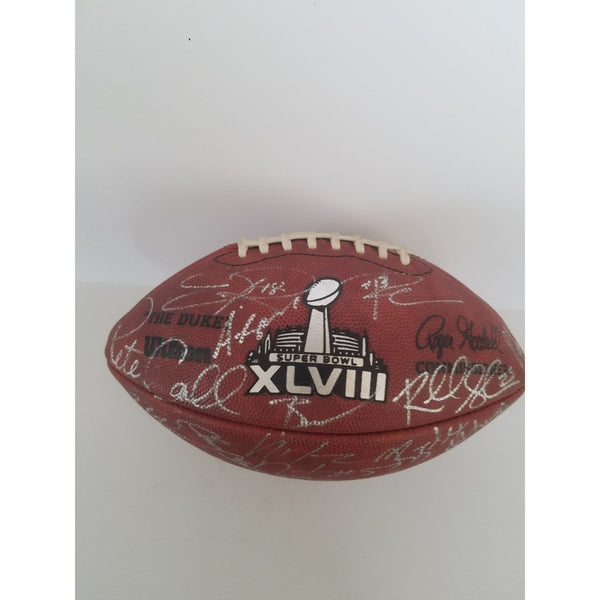 Russell Wilson & Marshawn Lynch Signed The Duke Super Bowl