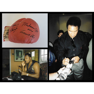 "Smokin" Joe Frazier and Muhammad Ali vintage leather boxing glove signed with proof