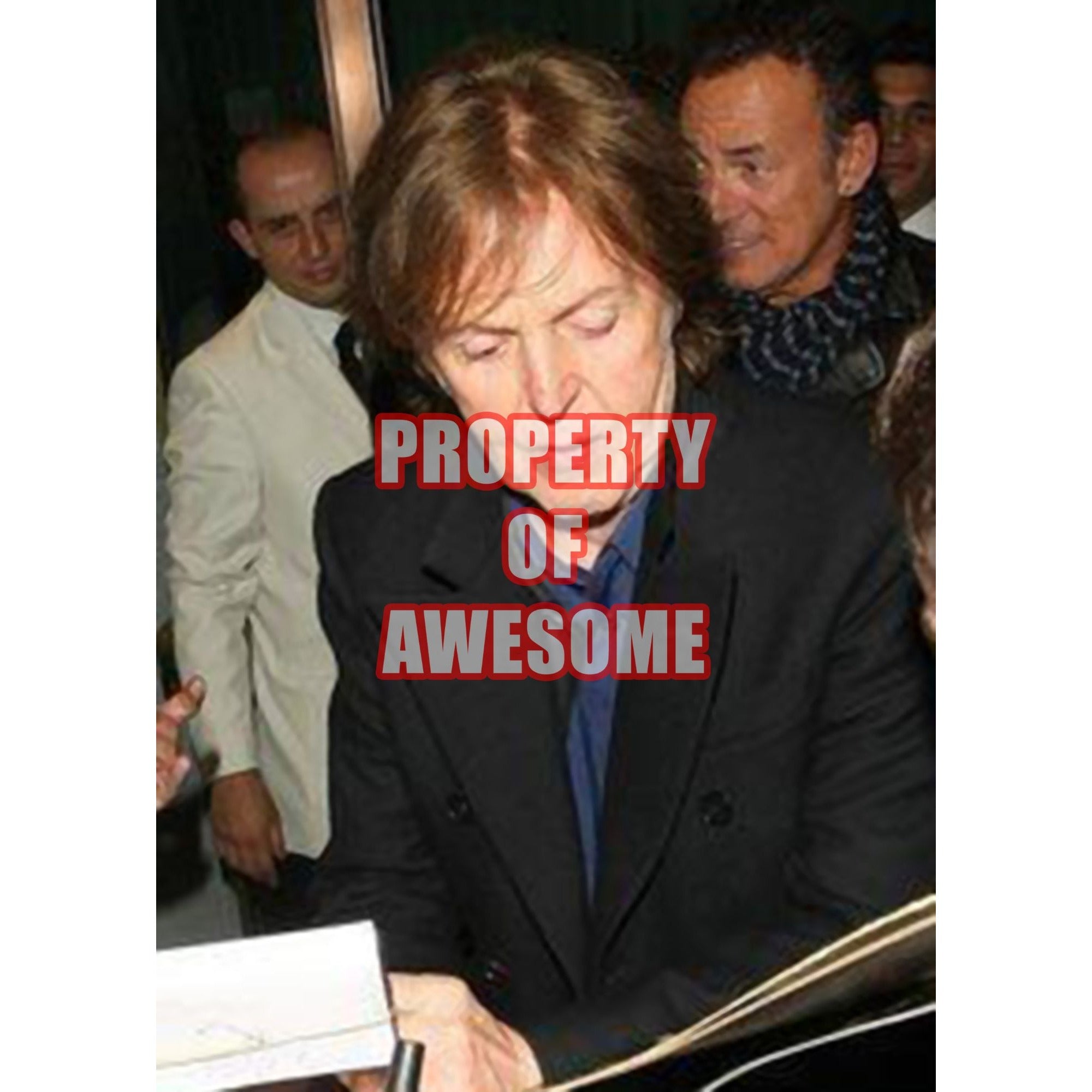 Sir Paul McCartney 8 by 10 signed photo with proof