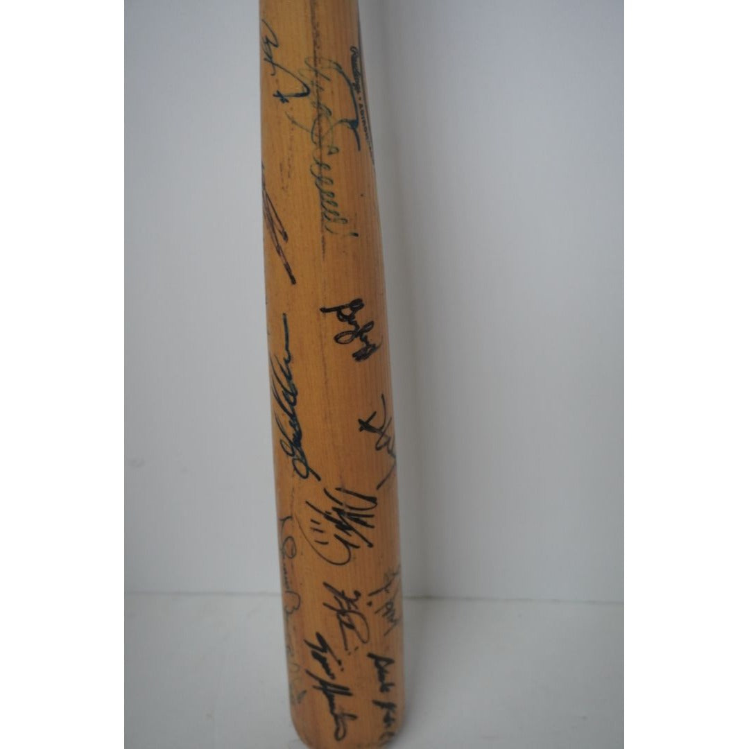 Dave Winfield, Gaylord Perry, Mariano Rivera, Willie Randolph, Ferguson Jenkins signed big stick bat signed with proof