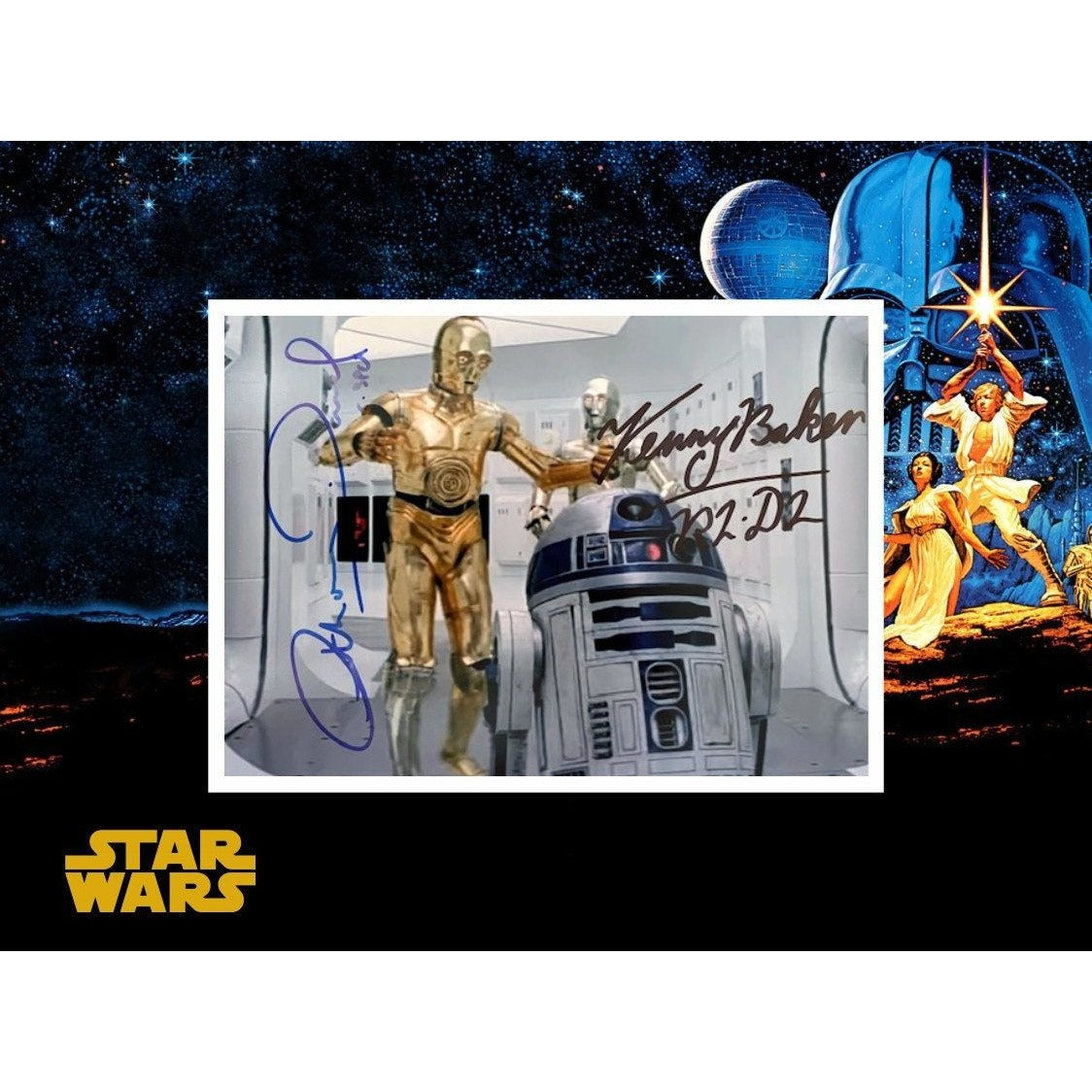 Anthony Daniels C-3PO Kenny Baker R 2 d 2 Star Wars 5 x 7 photo signed