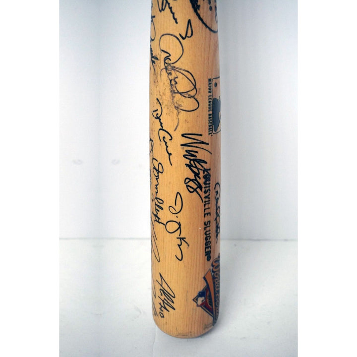 Derek Jeter Louisville game model bat 1996 New York Yankees World Series champs team signed $899 with proof