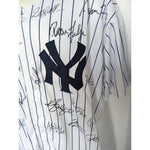 Load image into Gallery viewer, Aaron Judge 2022 New York Yankees size extra large team signed jersey with proof
