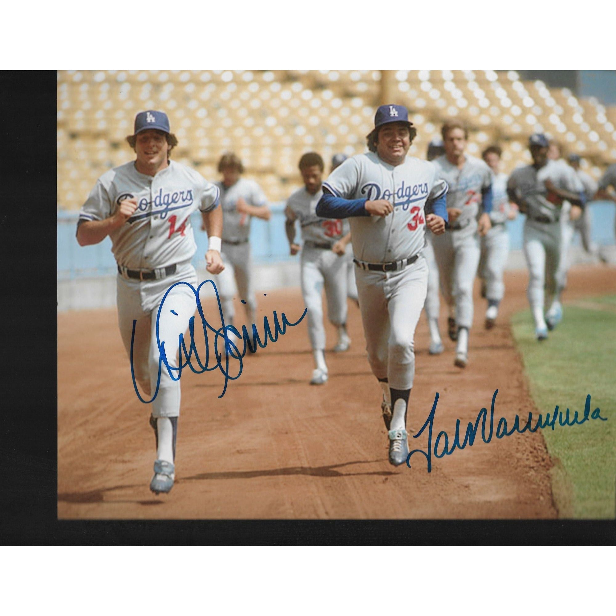 Mike Scioscia, Fernando Valenzuela 8 by 10 signed photo