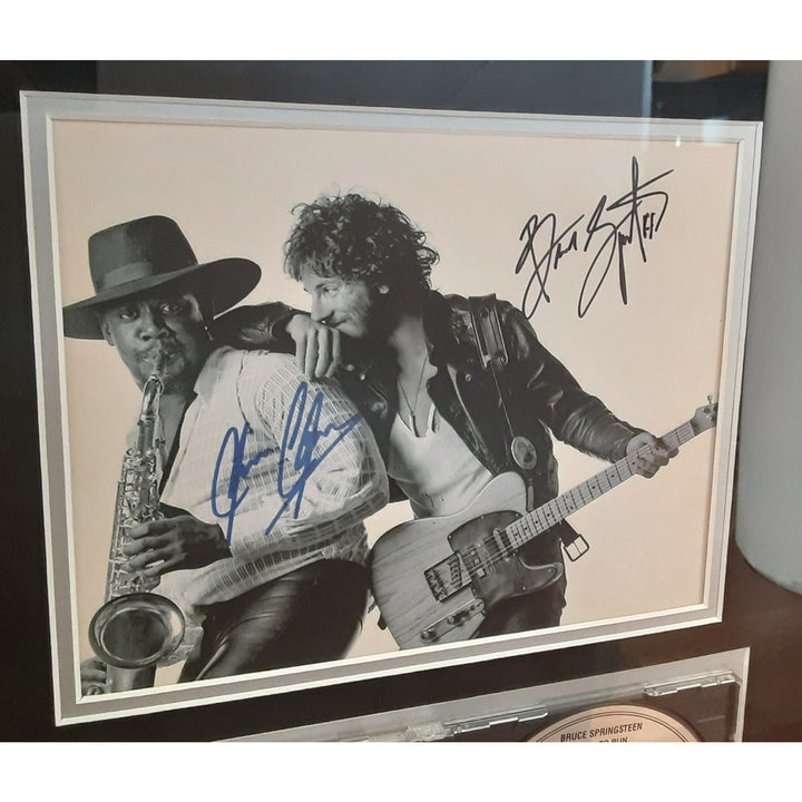 Bruce Springsteen and Clarence Clemons signed and framed with proof