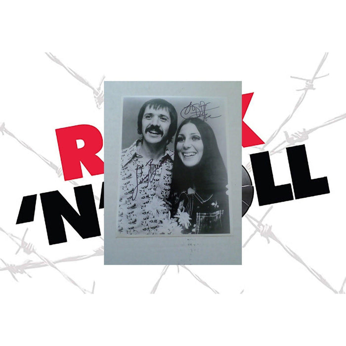 Sonny and Cher 8 x 10 signed photo